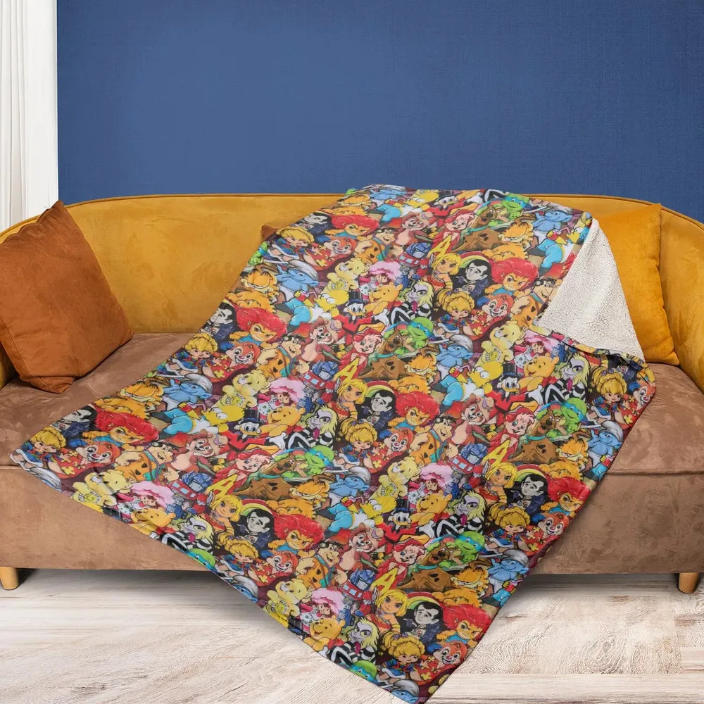 Old Cartoon Characters Fleece Blanket - 2