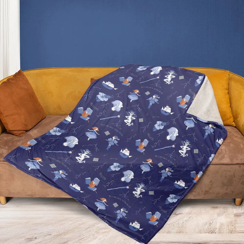 The Tempest Pattern Shakespeare Fleece Blanket - 2
