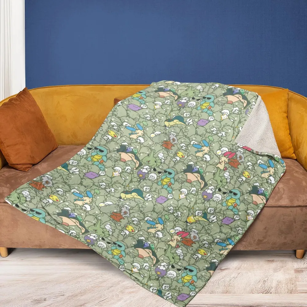 Epic Pokemon Pattern Fleece Blanket - 2