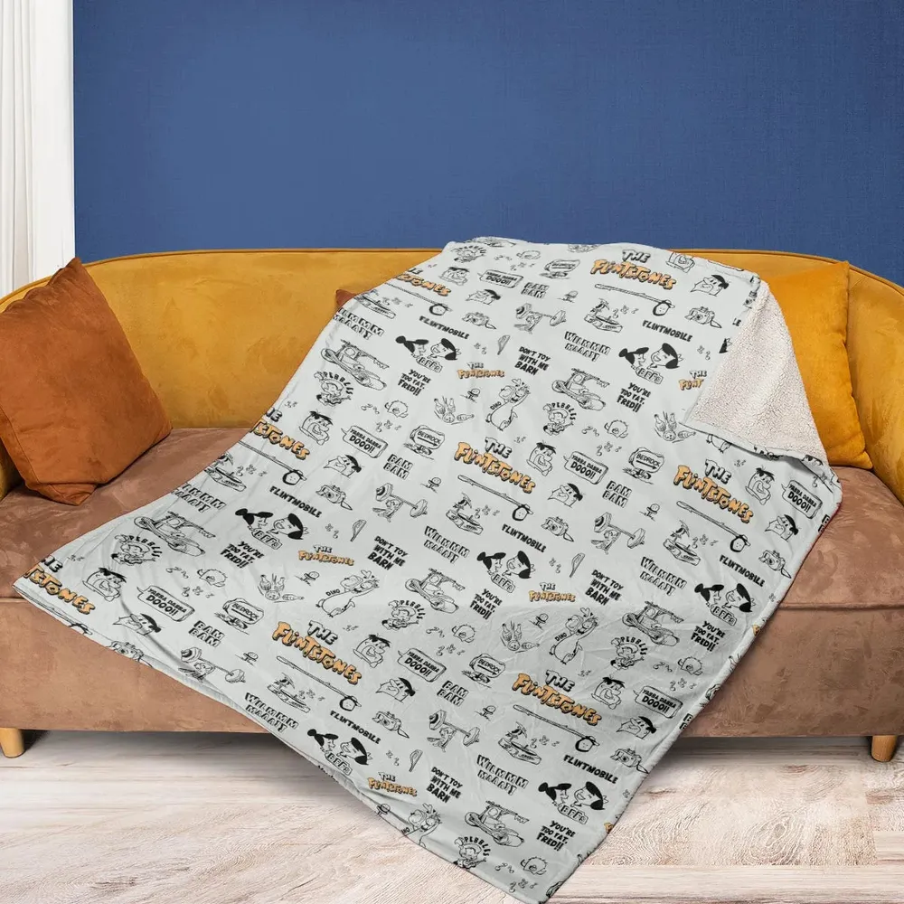 Don't Toy with Me Barn The Flintstones Fleece Blanket - 2