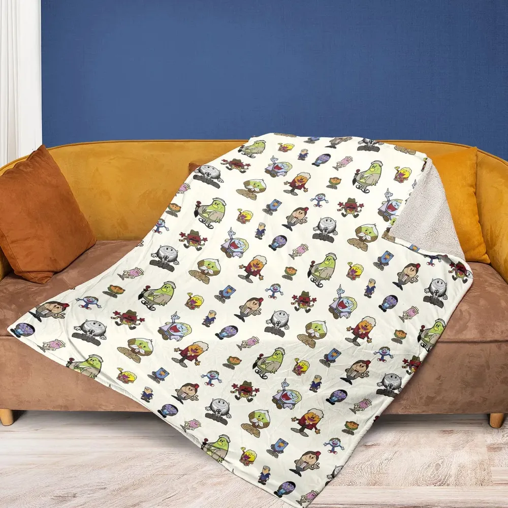 Doctor Who and Mr Men Pattern Fleece Blanket - 2