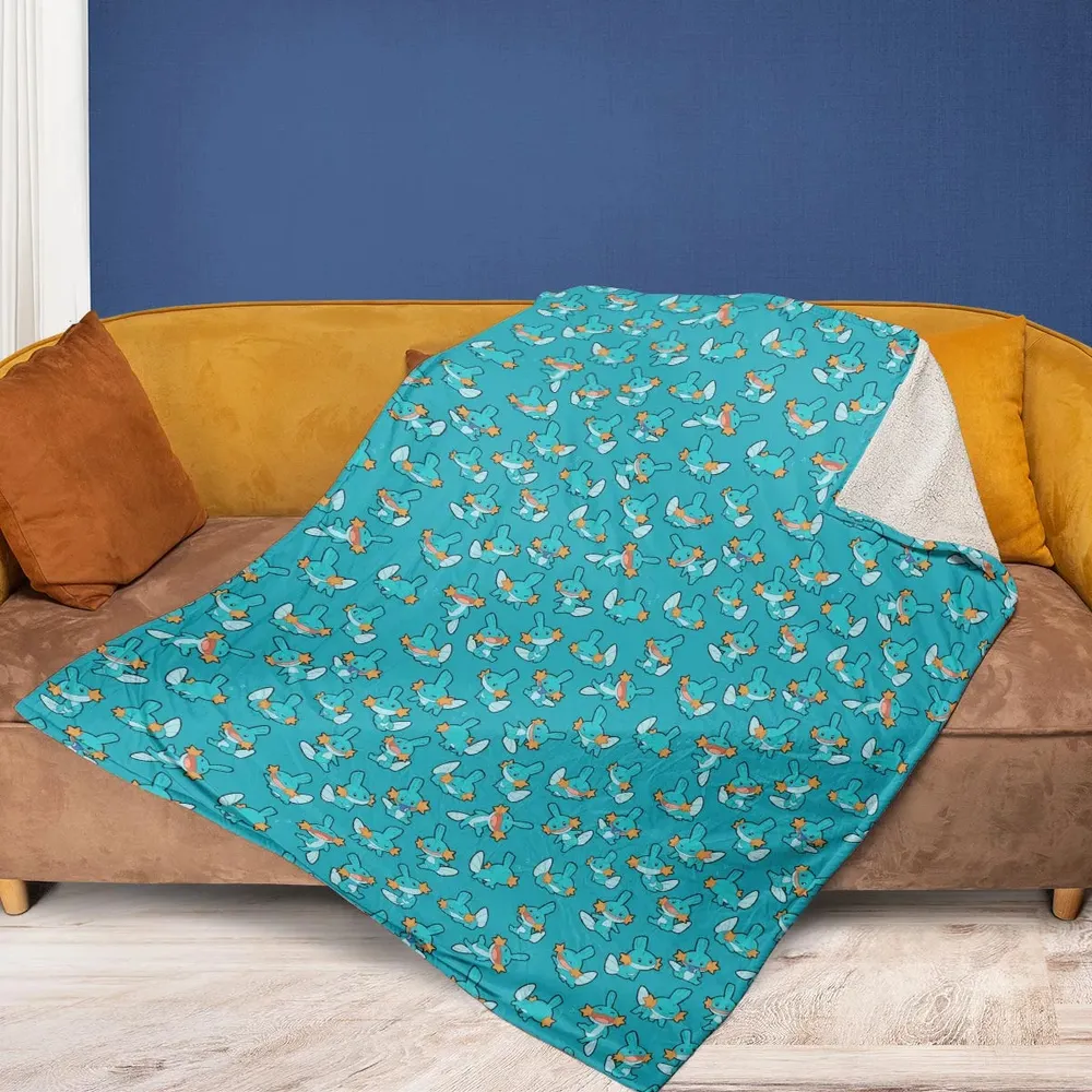 Cute Mudkips Pokemon Fleece Blanket - 2