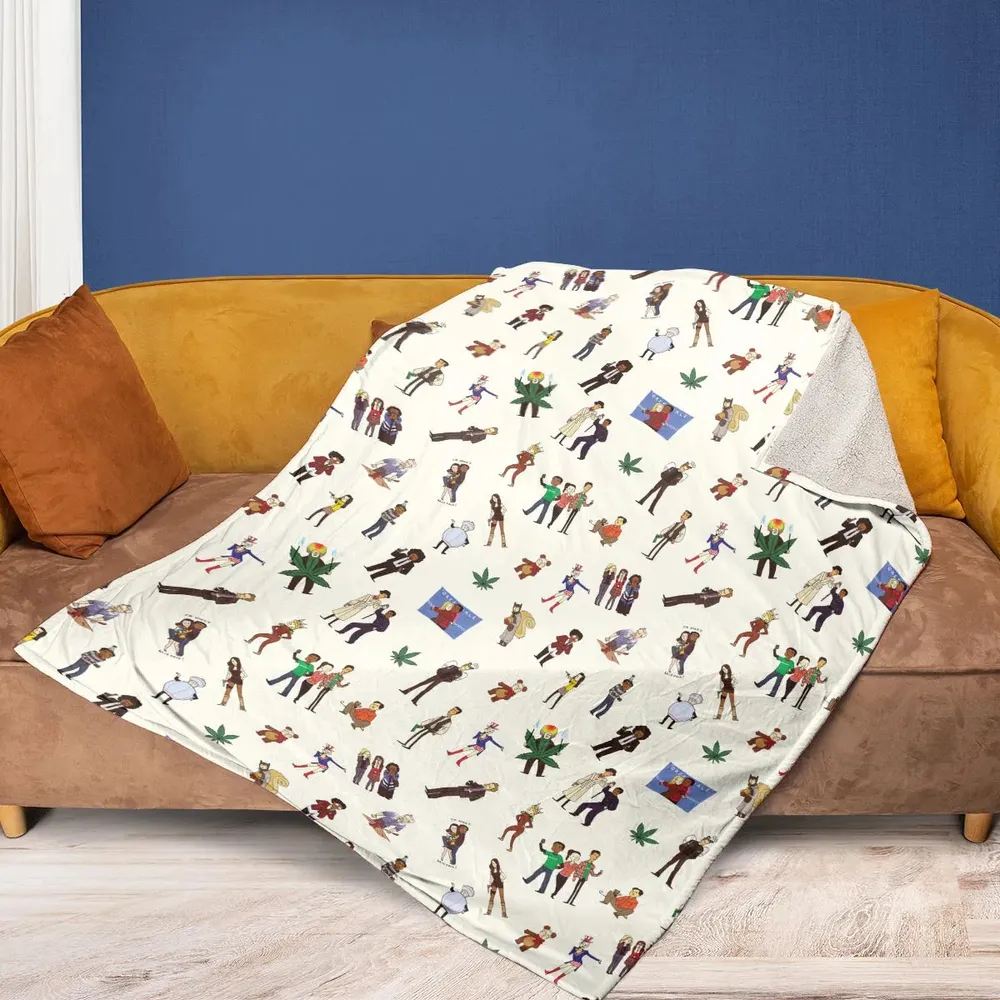 Community Characters Costumes Pattern Fleece Blanket - 2