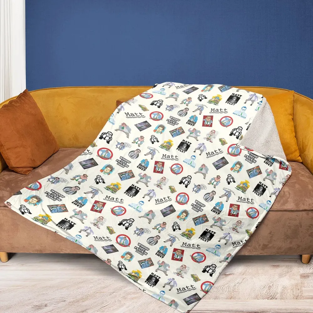 Chris Farley Matt Foley Motivational SNL Fleece Blanket - 2