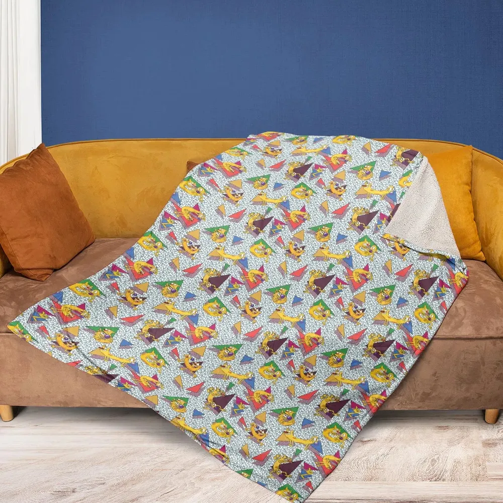Catdog 90s Cartoon Pattern Fleece Blanket - 2