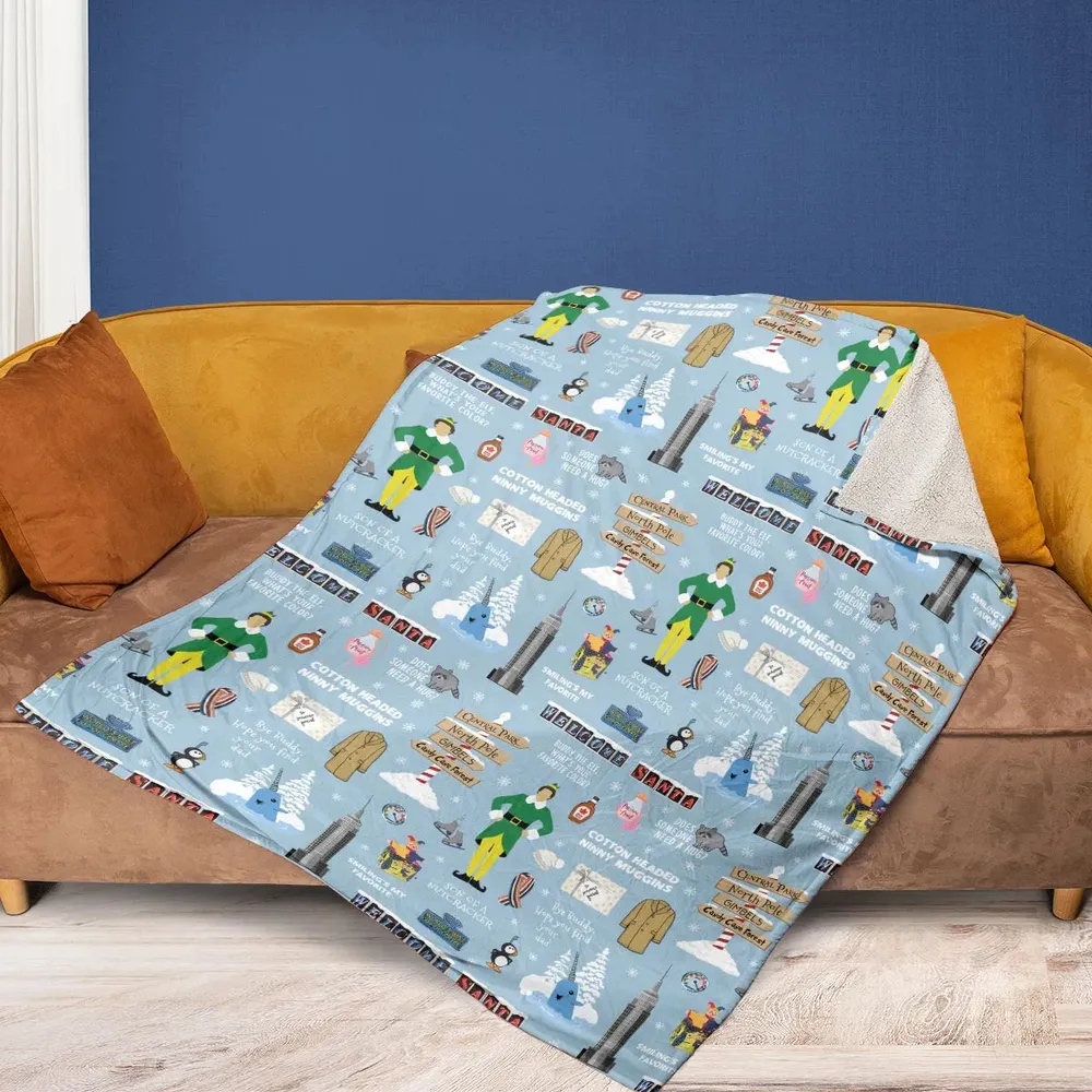 Buddy the ELF Quotes Christmas Fleece Blanket - 2