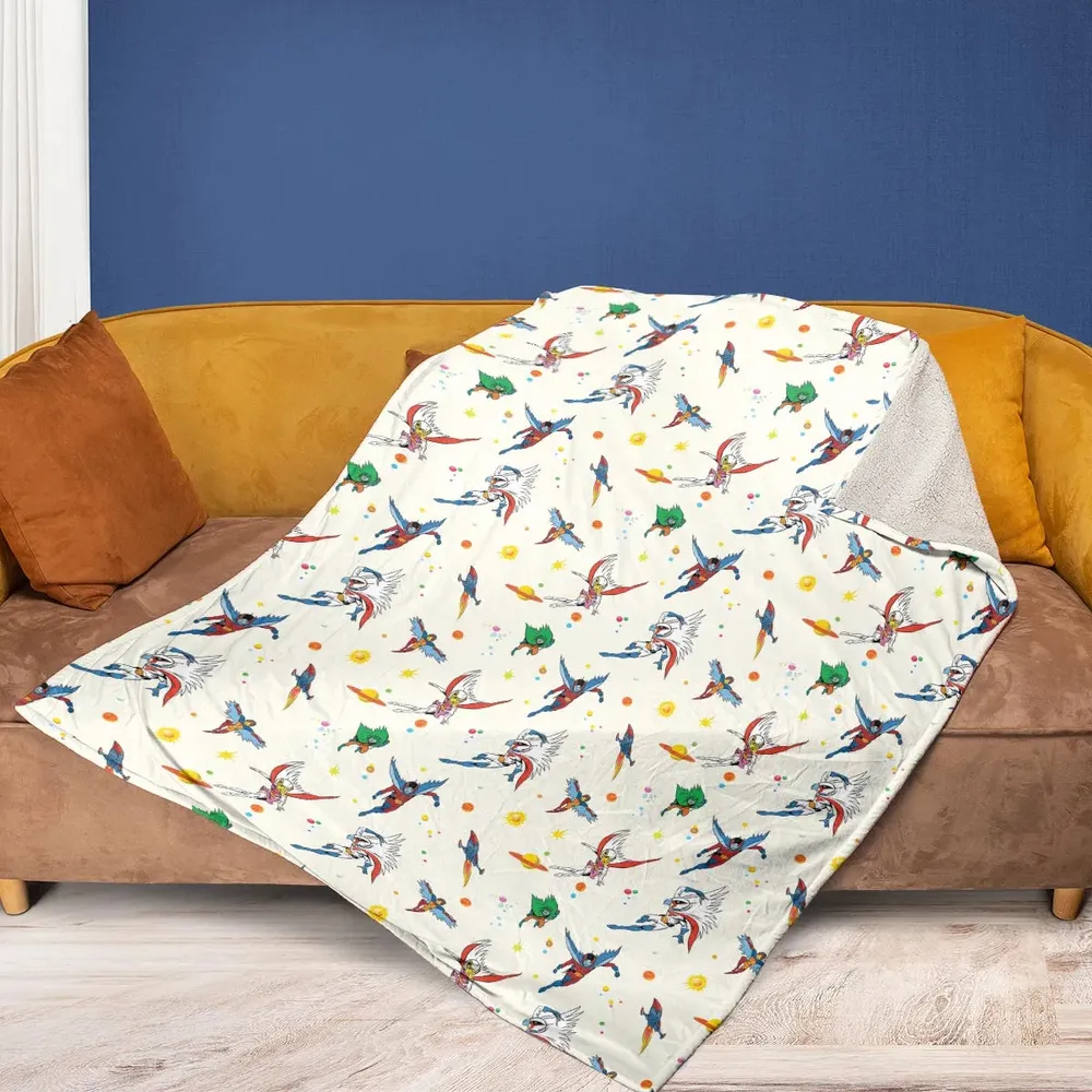 Battle of the Planets Pattern Fleece Blanket - 2