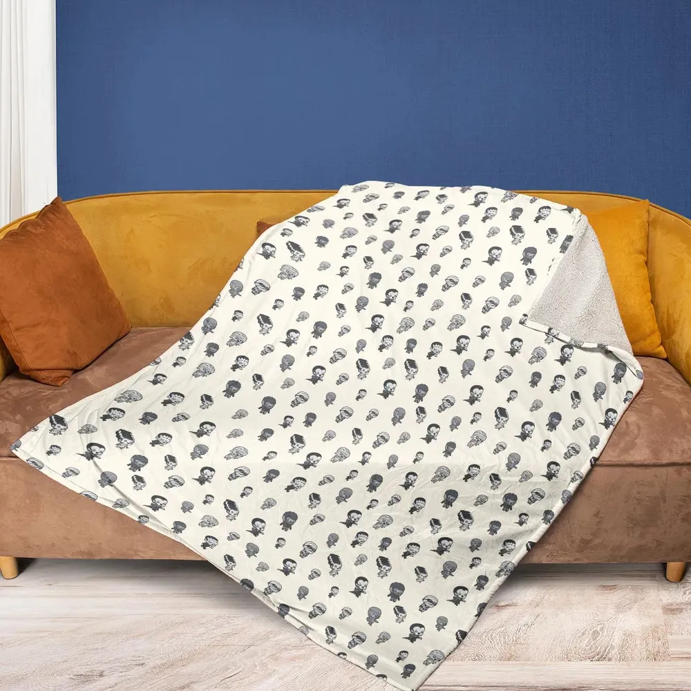 Baby Monsters Pattern Fleece Blanket - 2