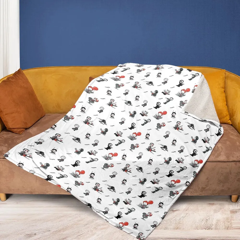 Baby Horror Characters Pattern Fleece Blanket - 2