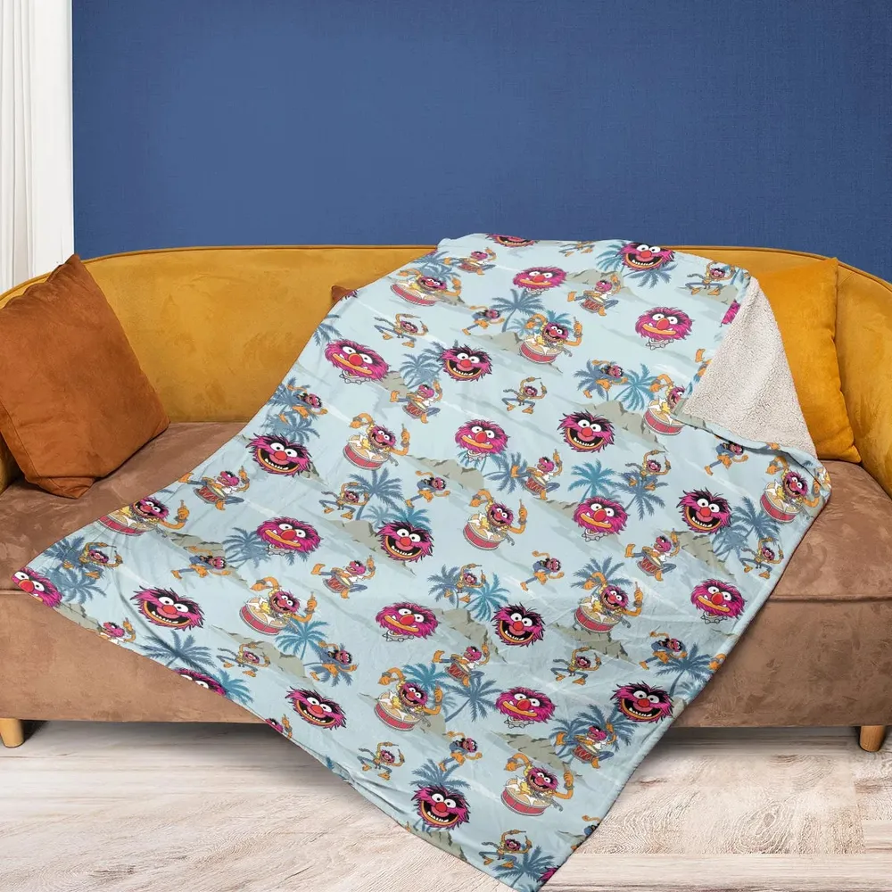 Animal The Muppet Show Drum Tropical Fleece Blanket - 2