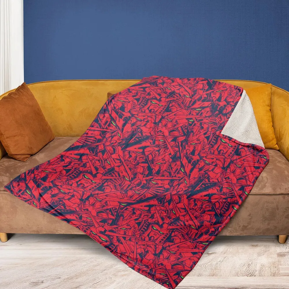 Gundam Camo Magenta Gundam Fleece Blanket - 2