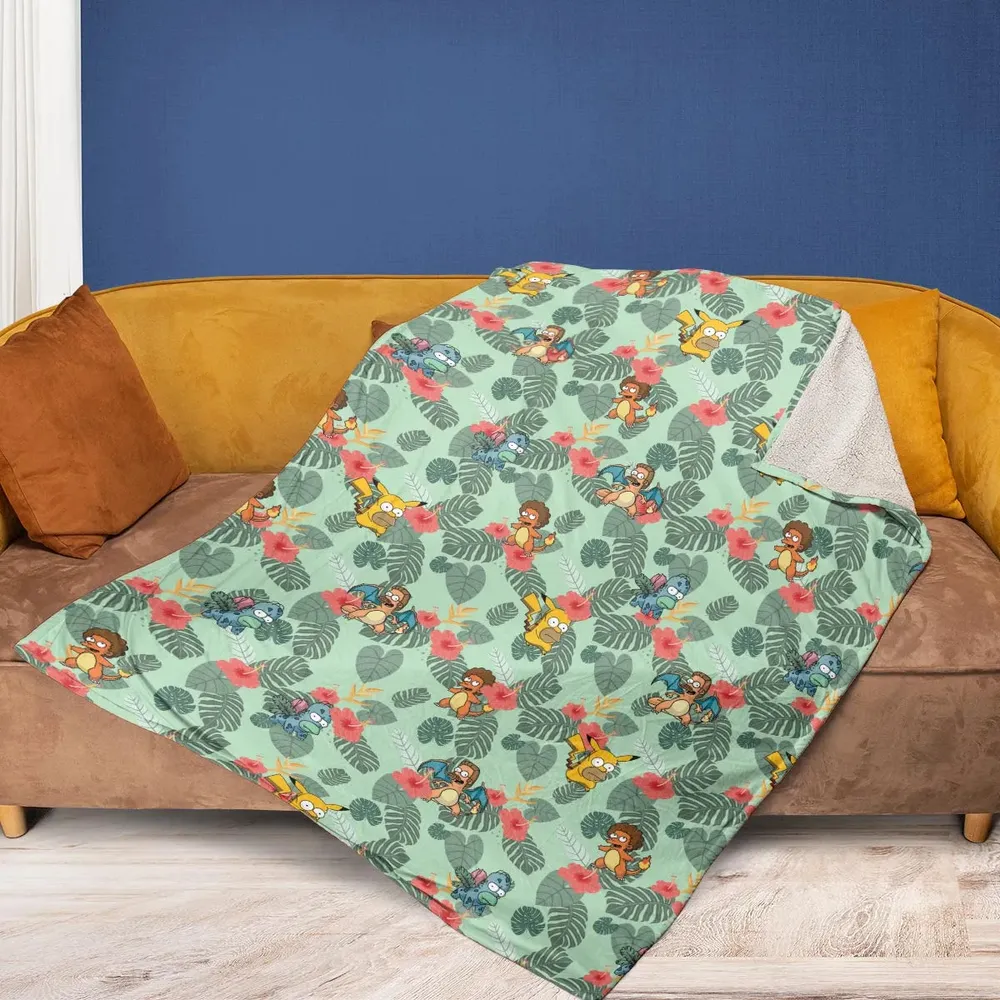 Simpsonmon The Simpsons Pokemon Mashup Fleece Blanket - 2