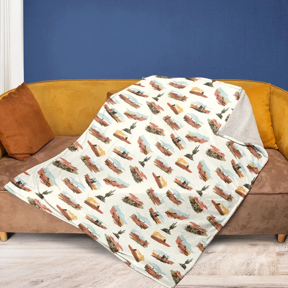 Wild West John Wayne Fleece Blanket - 2