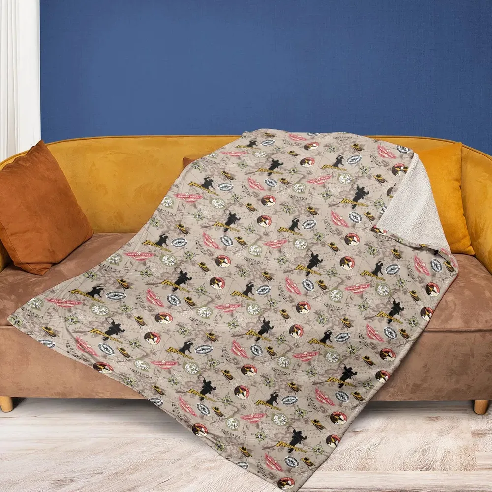 Indiana Jones Patterns Fleece Blanket - 2