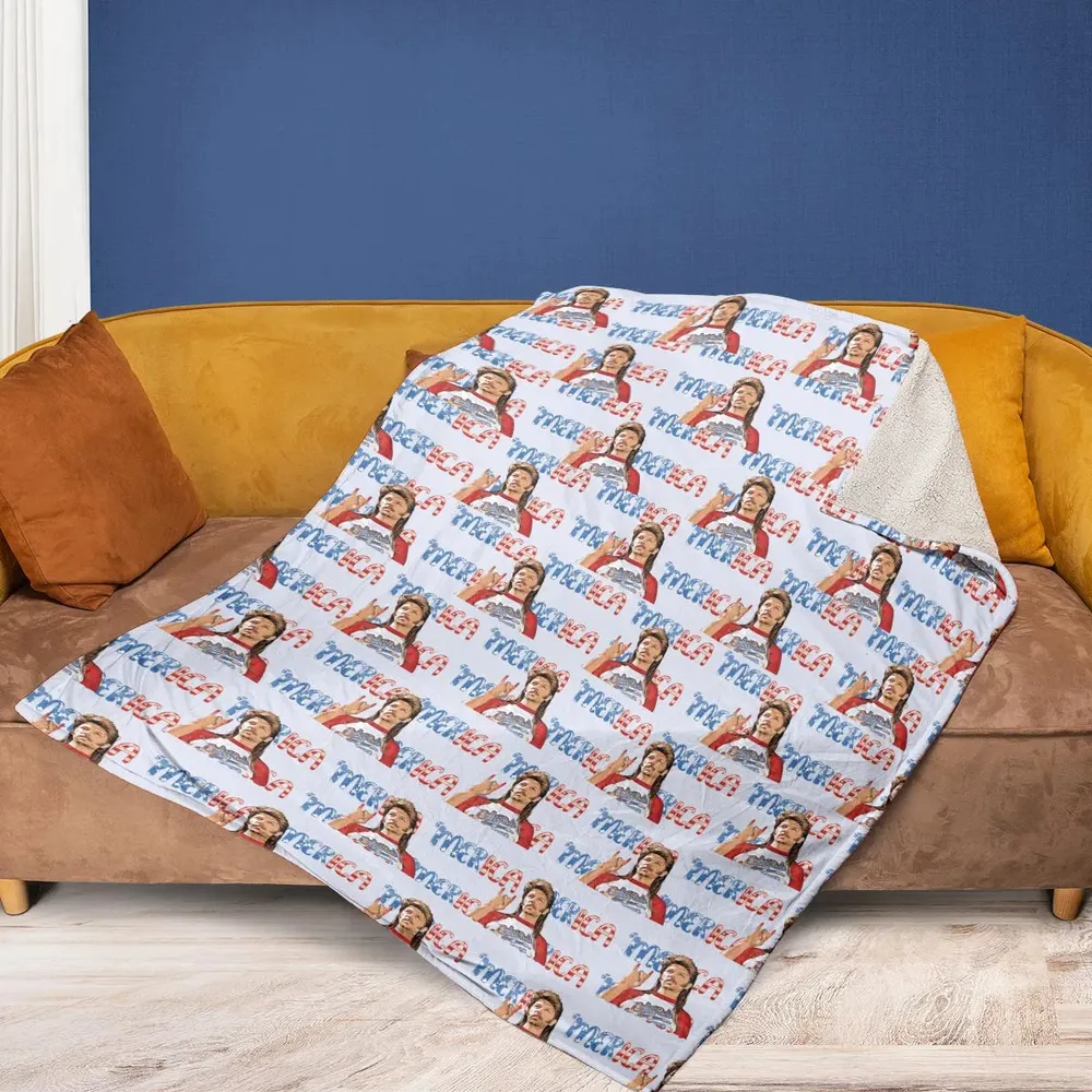 Joe Dirt 'Merica 4th Of July Pattern Fleece Blanket - 2