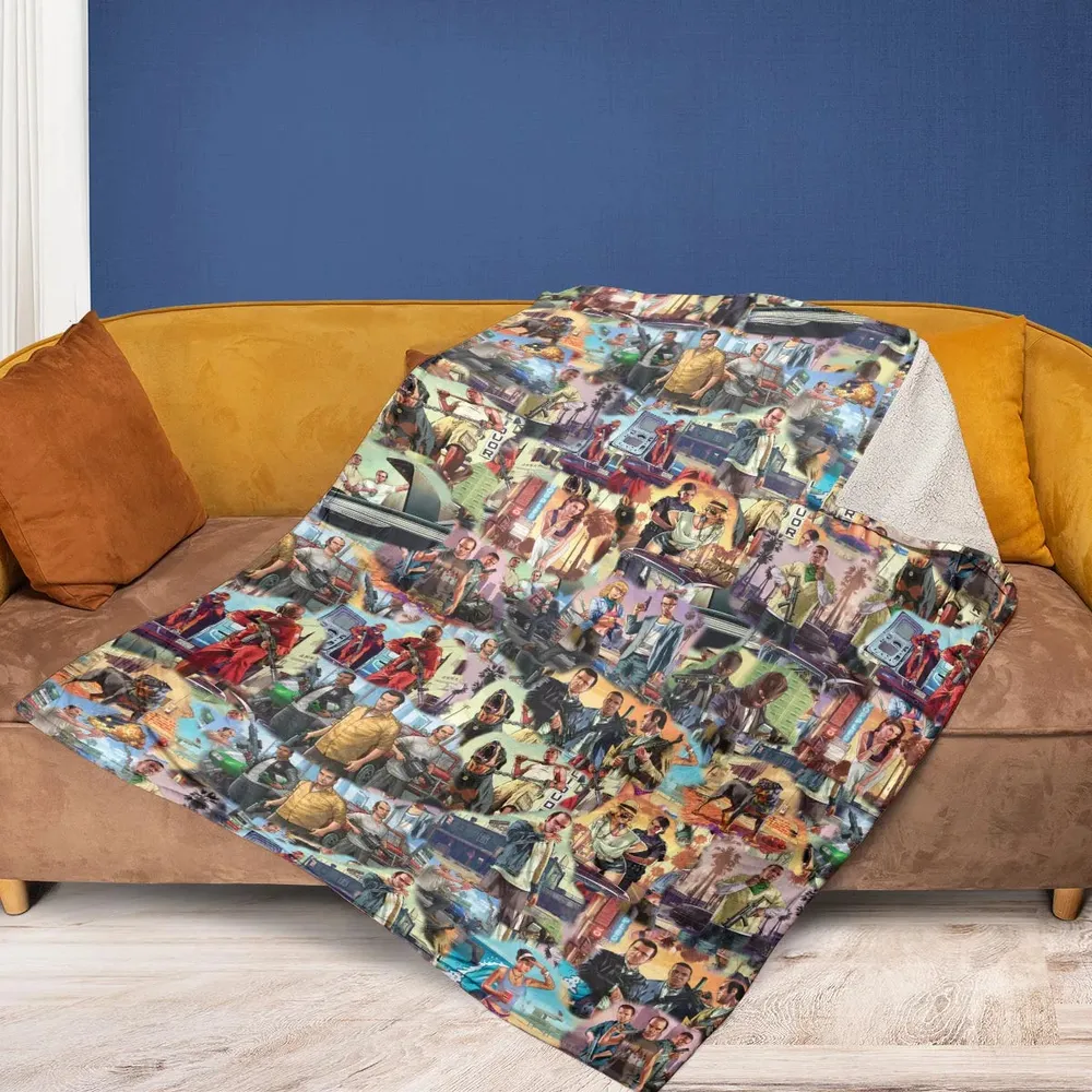 GTA Grand Theft Auto Scenes Fleece Blanket - 2