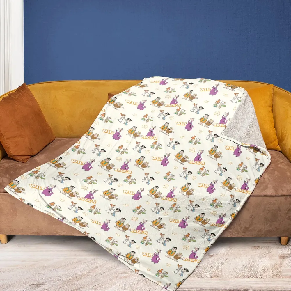 Rock'n The Flintstones Fleece Blanket - 2