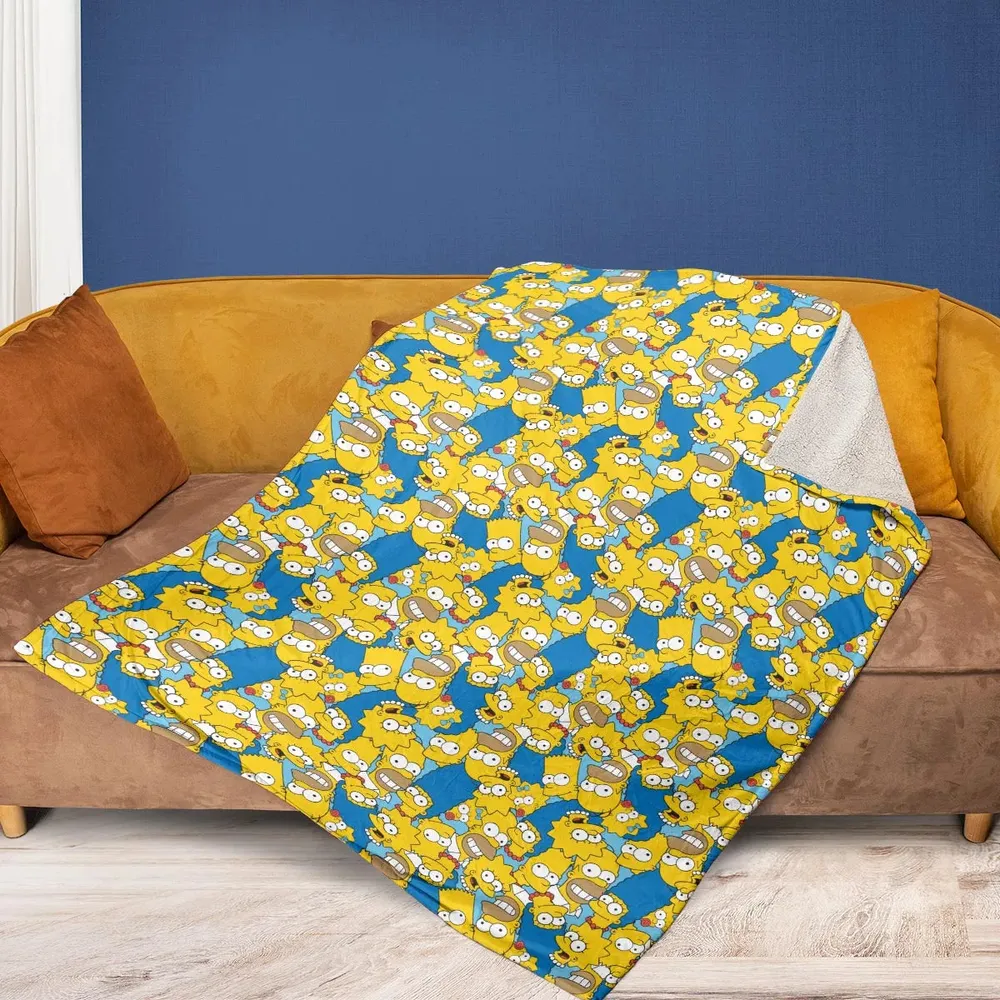 Head Toss The Simpson Characters Fleece Blanket - 2