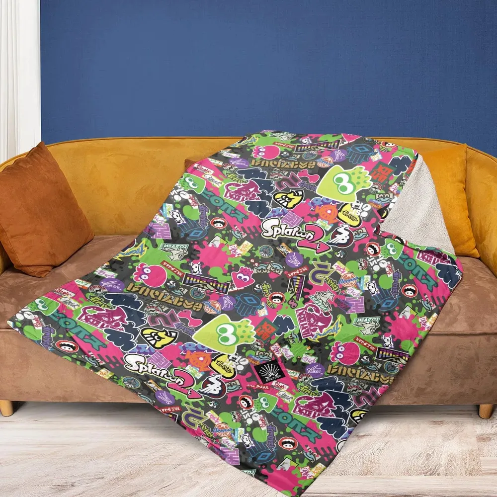 Splatoon Video Game Pattern Fleece Blanket - 2