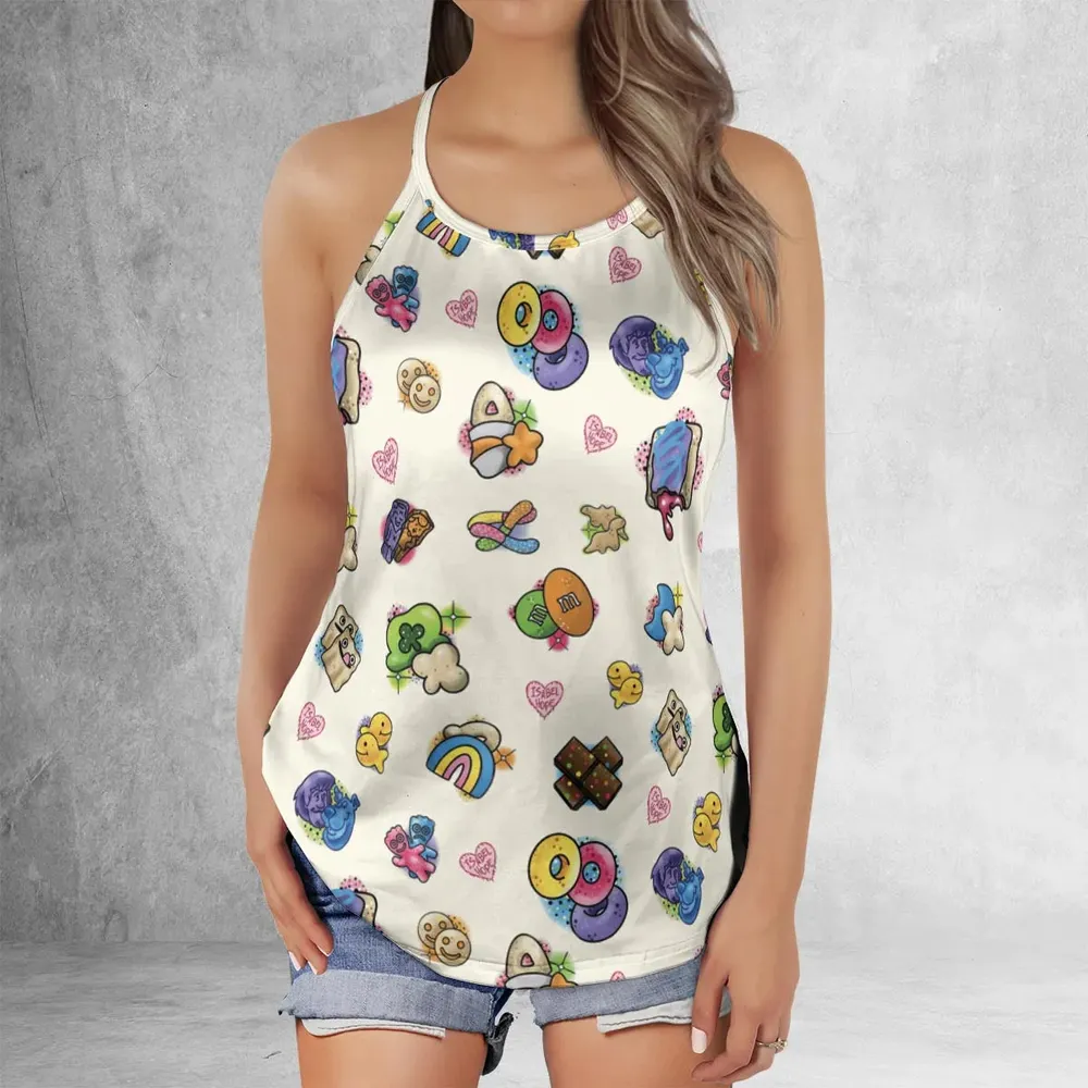 Nostalgic Candy From Your Childhood Criss Cross Tank Top - 2