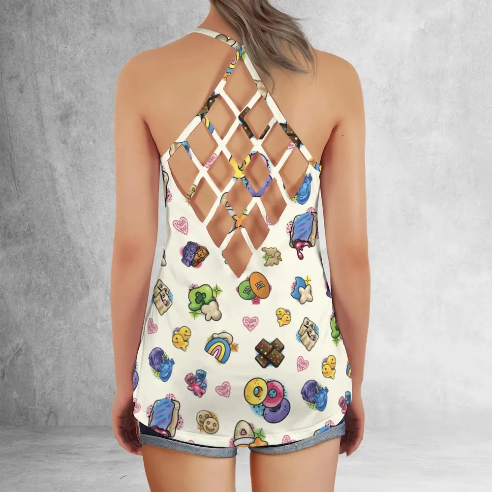 Nostalgic Candy From Your Childhood Criss Cross Tank Top - 3