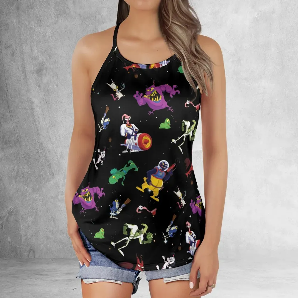 Earthworm Jim And Od Characters Criss Cross Tank Top - 2