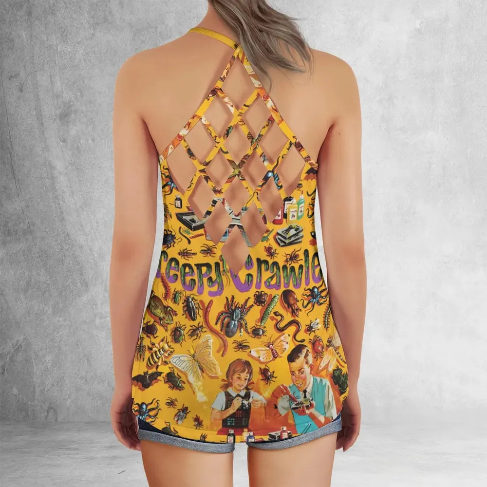 1960s Creepy Crawlers Toy Criss Cross Tank Top - 3