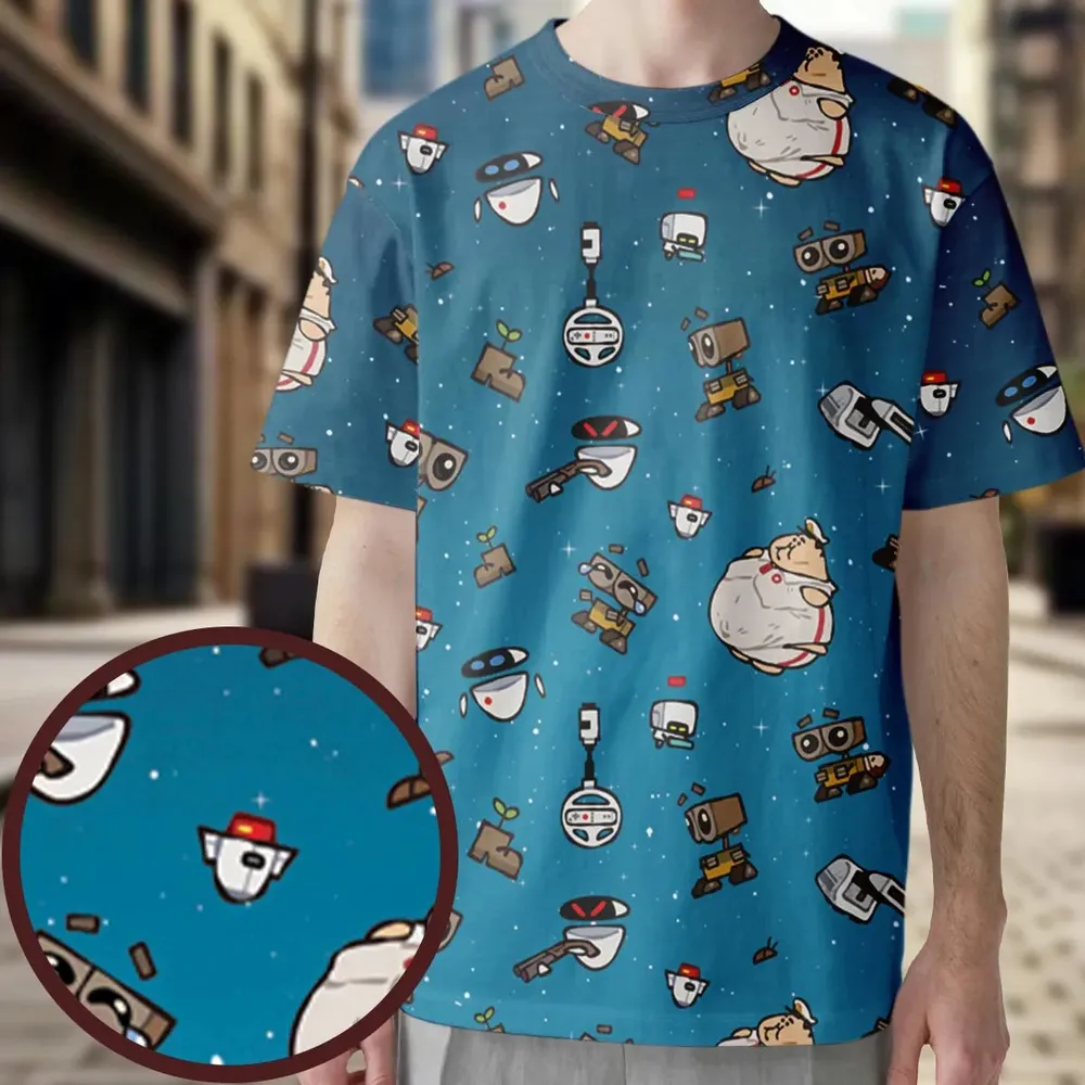 Space Vibes Wall-e All-Over Print Unisex T-Shirt - 3