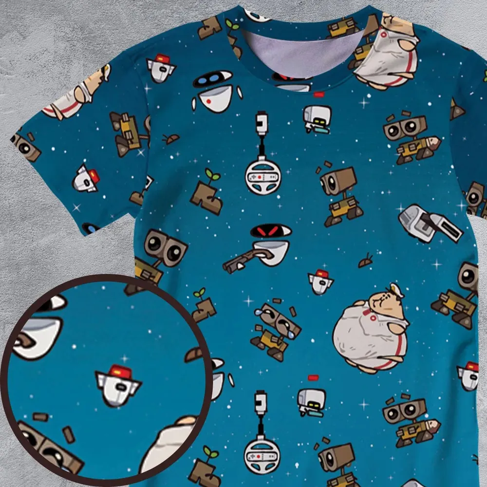 Space Vibes Wall-e All-Over Print Unisex T-Shirt - 4