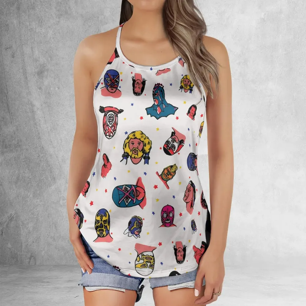 Lucha Libre Wrestling Criss Cross Tank Top - 2