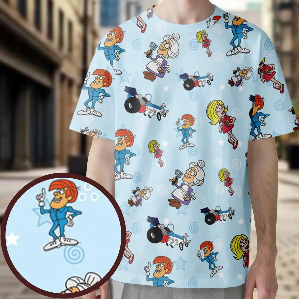 Retro Racer Tom Slick All-Over Print Unisex T-Shirt - 3