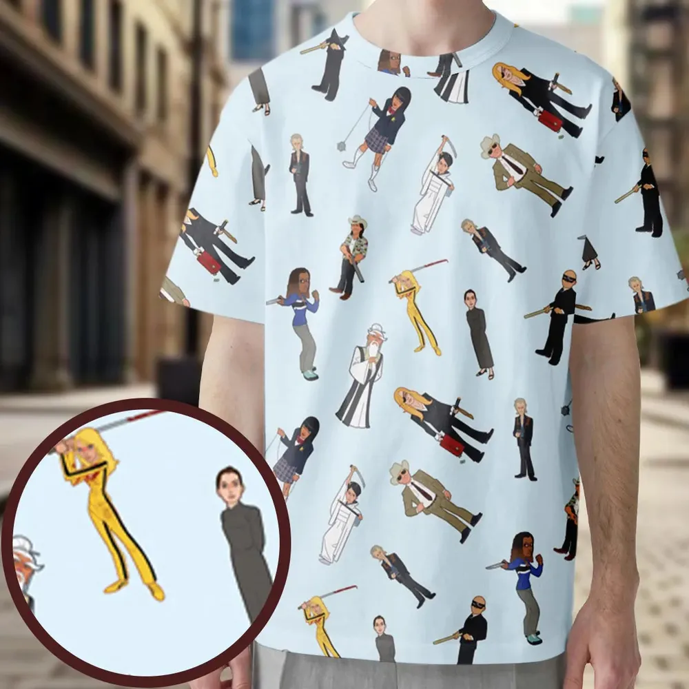 Tarantino Style Kill Bill All-Over Print Unisex T-Shirt - 3