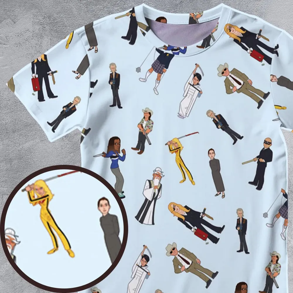 Tarantino Style Kill Bill All-Over Print Unisex T-Shirt - 4