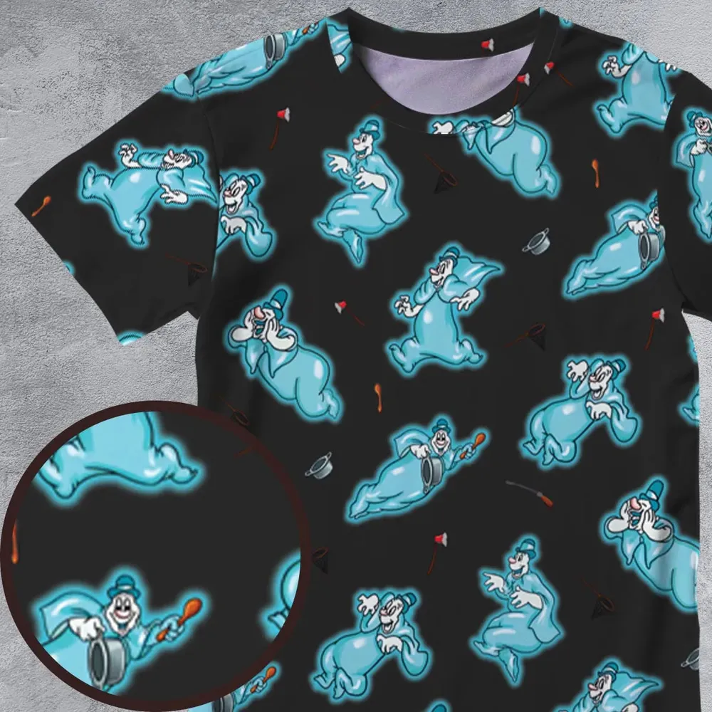 Classic Animated Cartoon Lonesome Ghosts All-Over Print Unisex T-Shirt - 4