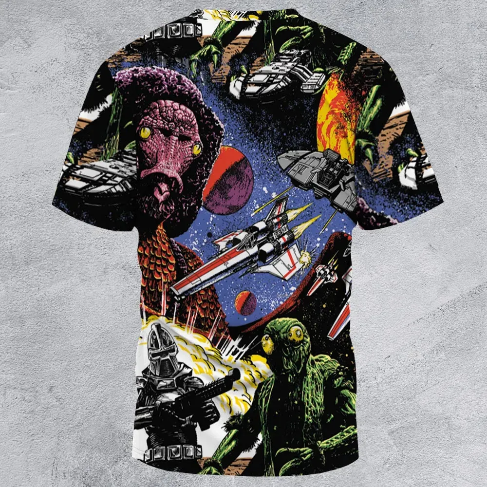 Galactic War Battlestar Galactica All-Over Print Unisex T-Shirt - 2