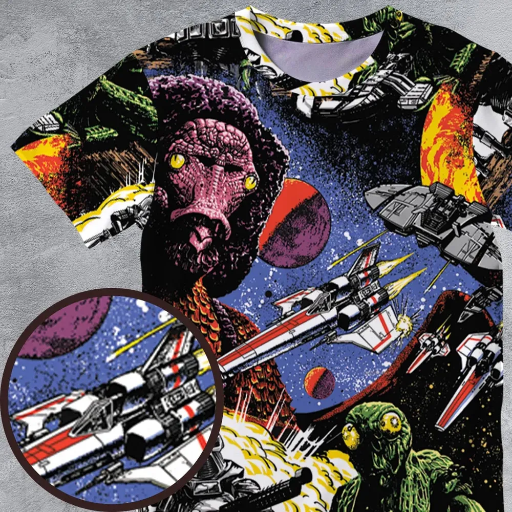 Galactic War Battlestar Galactica All-Over Print Unisex T-Shirt - 4