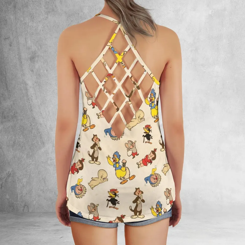 Harvey TV Stars Cartoon Characters Criss Cross Tank Top - 3