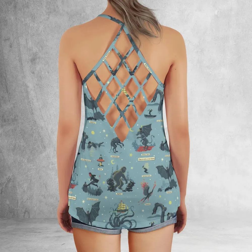 Paranormal Creatures Criss Cross Tank Top - 3