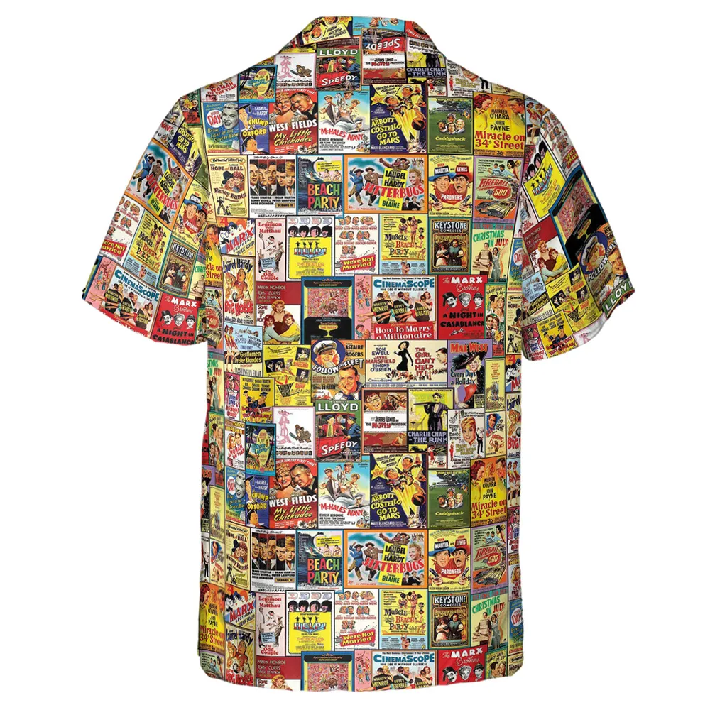 Vintage Comedy Film Posters Hawaiian Shirt - 3