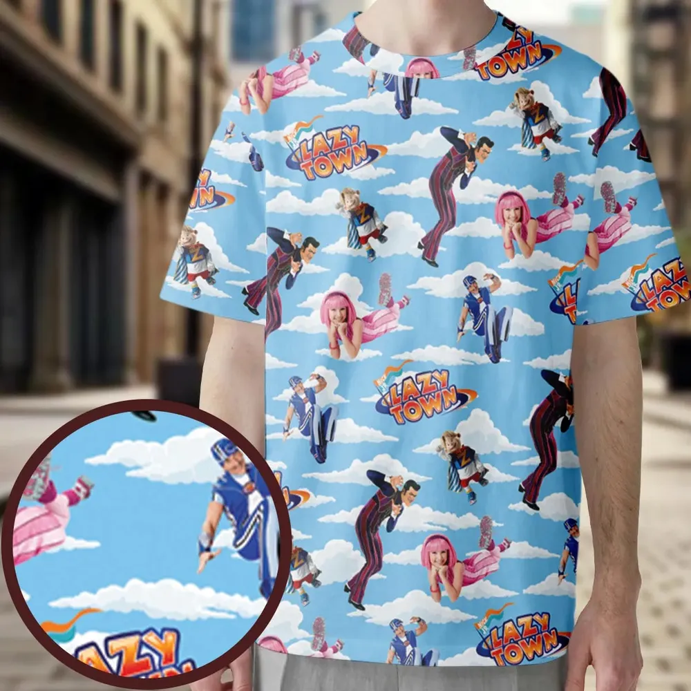 Lazy Town Collage All-Over Print Unisex T-Shirt - 3