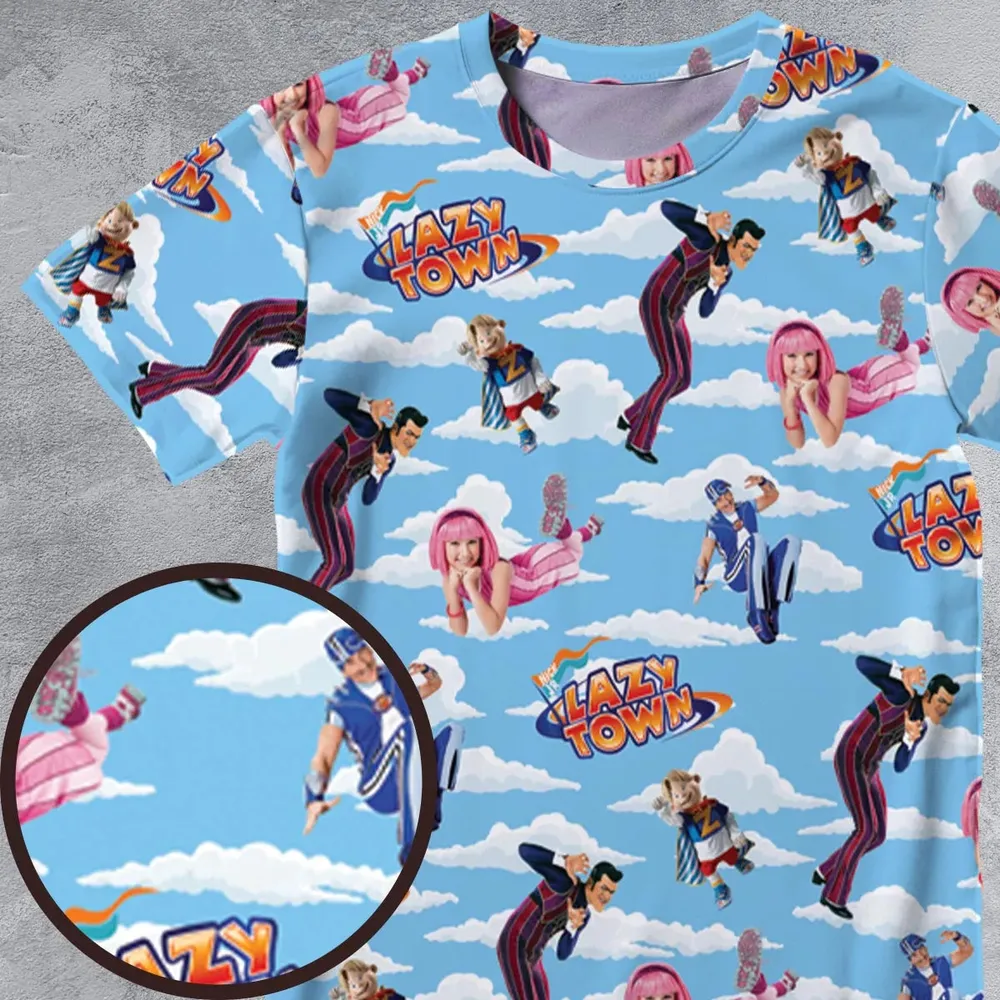 Lazy Town Collage All-Over Print Unisex T-Shirt - 4