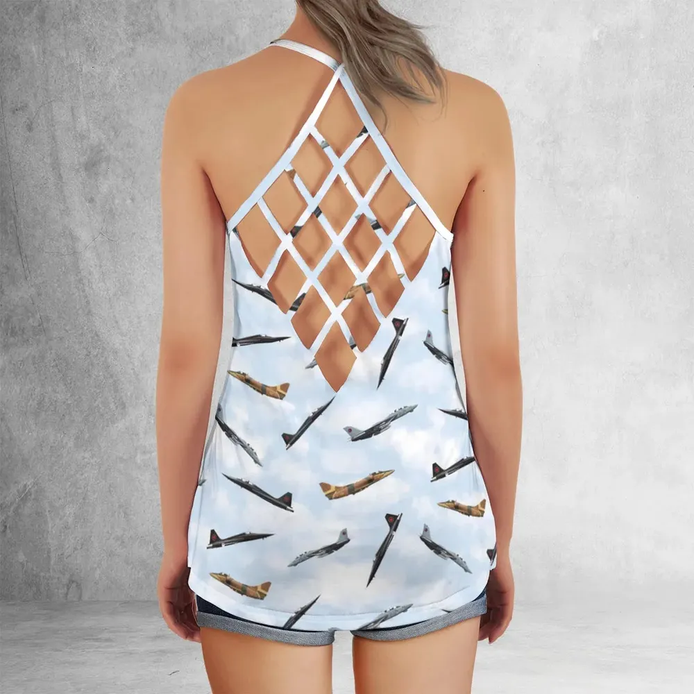 Top Gun Aircraft Criss Cross Tank Top - 3