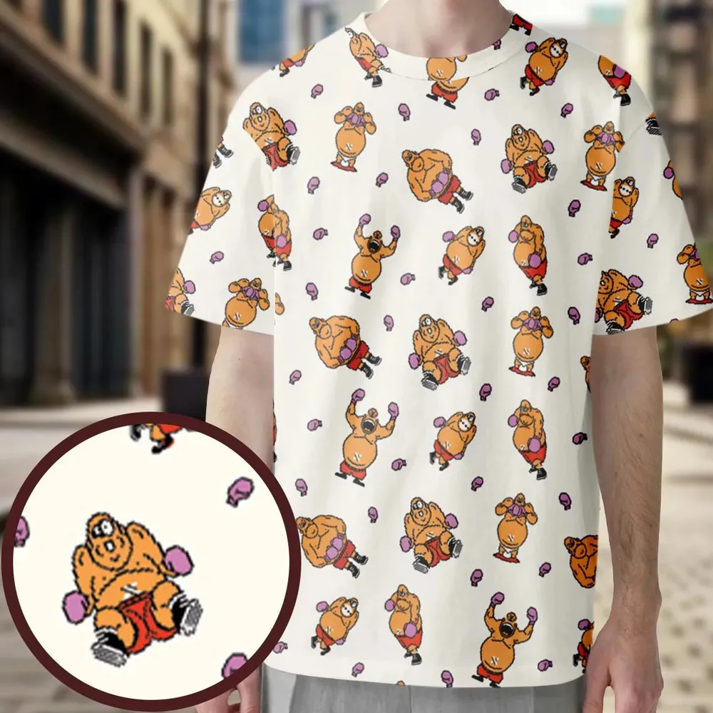 King Hippo Punch Out All-Over Print Unisex T-Shirt - 3