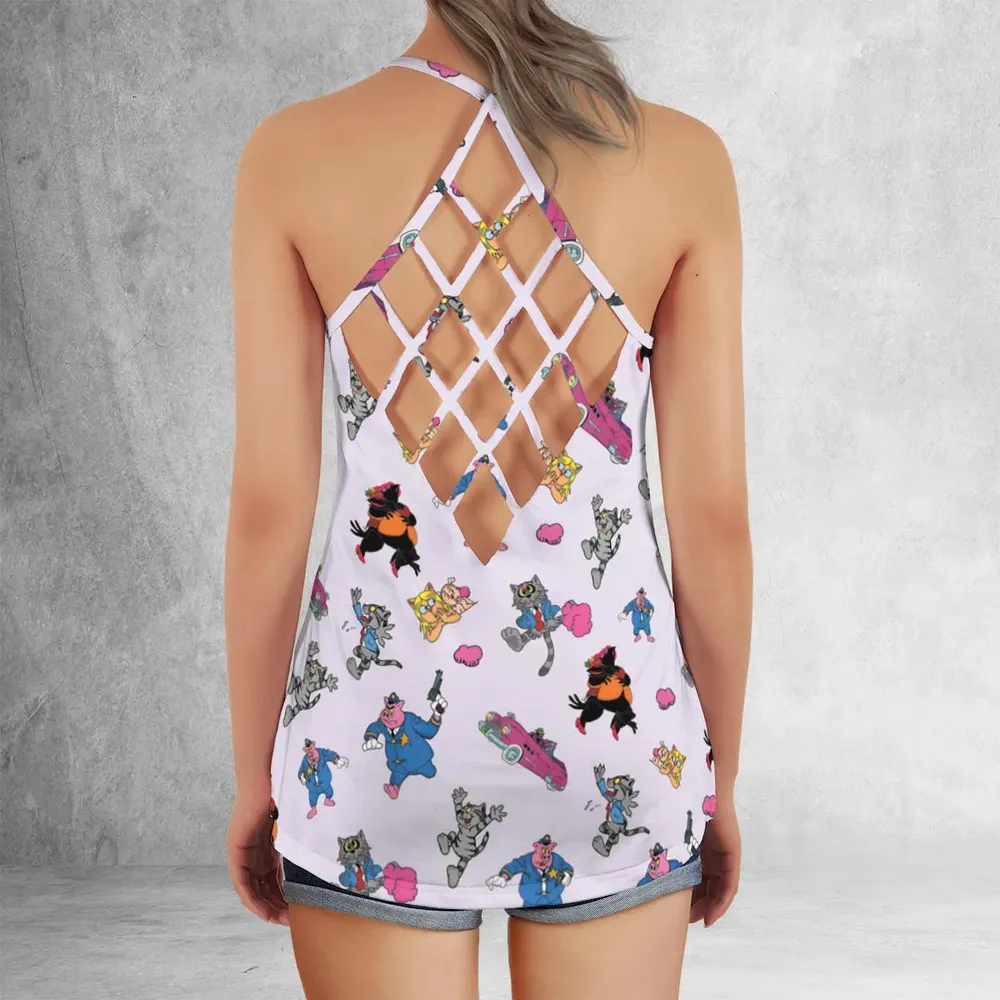 Fritz The Cat Characters Criss Cross Tank Top - 3