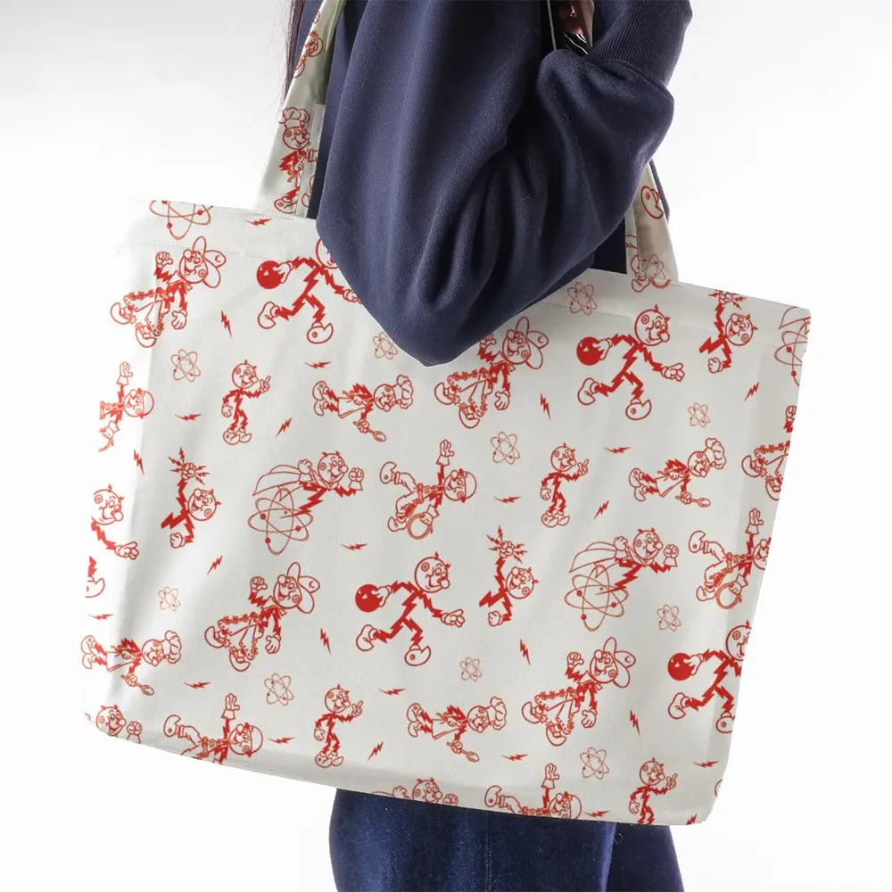 Vintage Style Nostalgic Reddy Kilowatt Large Tote Bag - 2