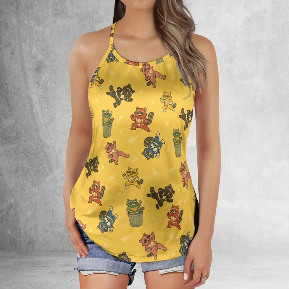 Morphin Time Trash Panda Criss Cross Tank Top - 2