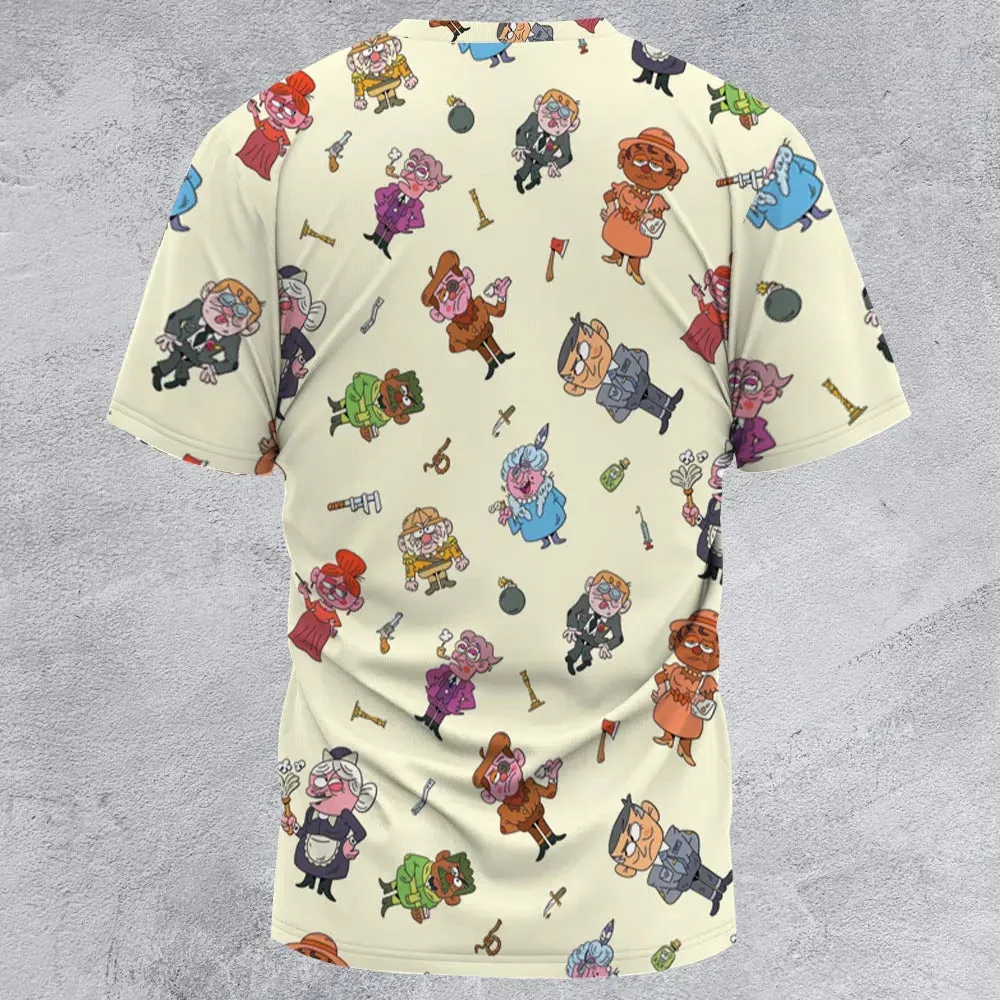 Board Game Drip Clue All-Over Print Unisex T-Shirt - 2