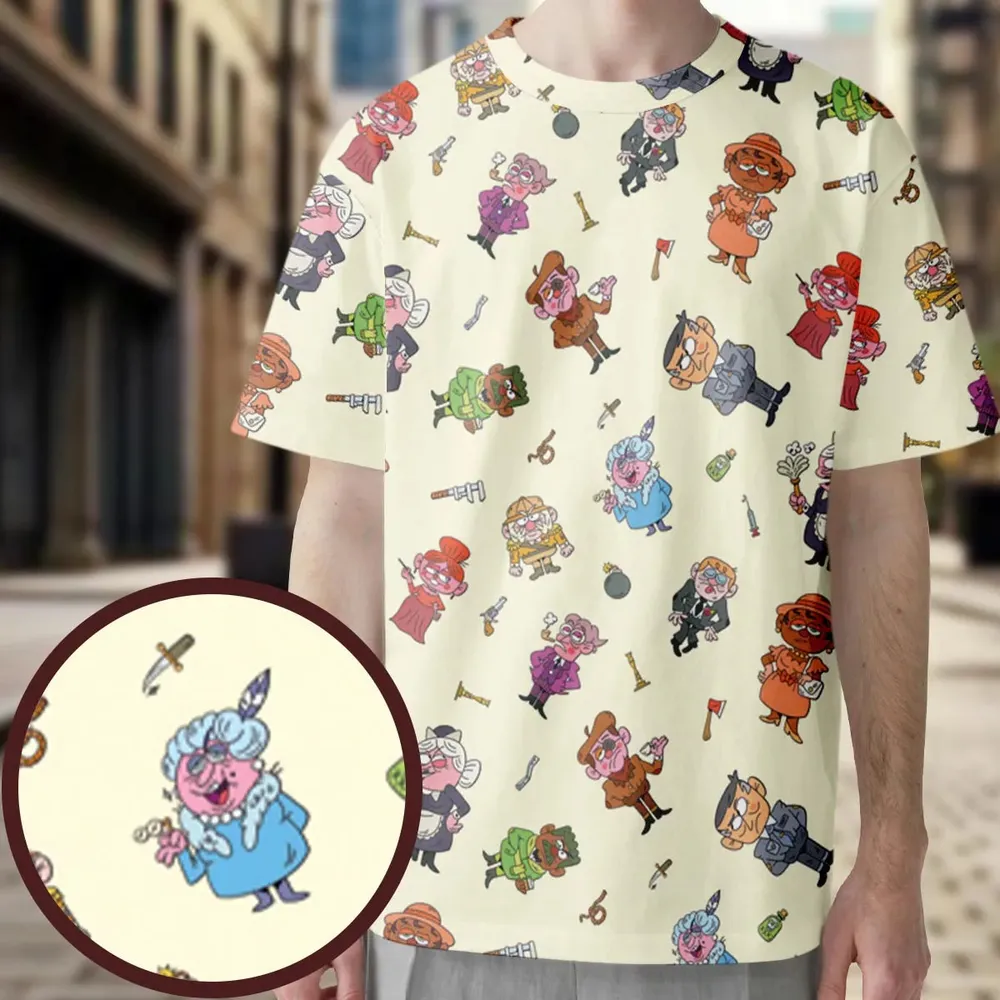 Board Game Drip Clue All-Over Print Unisex T-Shirt - 3