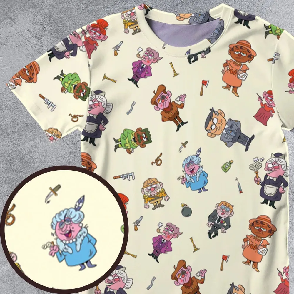 Board Game Drip Clue All-Over Print Unisex T-Shirt - 4