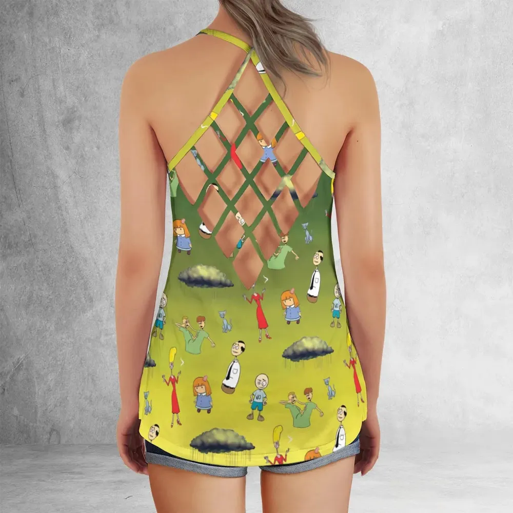 The Oblongs Retro TV Show Criss Cross Tank Top - 3